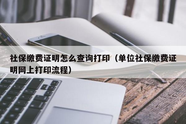 社保缴费证明怎么查询打印（单位社保缴费证明网上打印流程）