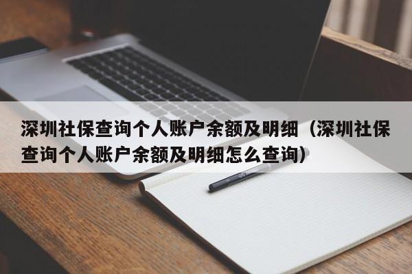 深圳社保查询个人账户余额及明细（深圳社保查询个人账户余额及明细怎么查询）